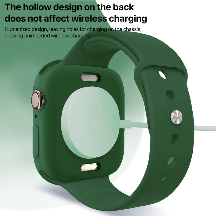 For Apple Watch Series 10 46mm Candy TPU Half Coverage Watch Case(Original Green)