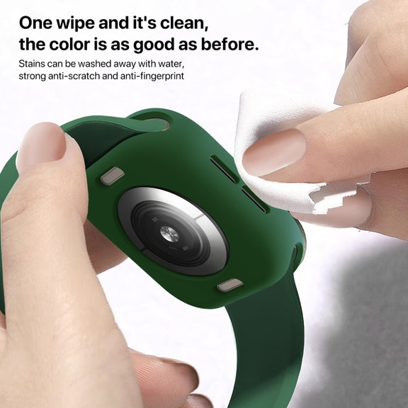 For Apple Watch Series 10 42mm Candy TPU Half Coverage Watch Case(Original Green)