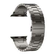 For Apple Watch 46mm / 49mm / 45mm / 44mm Side Release Stainless Steel Watch Band(Titanium)
