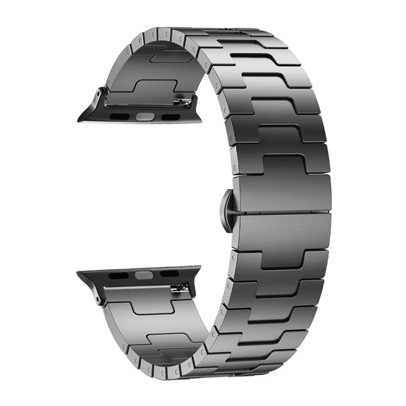 For Apple Watch 42mm / 41mm / 40mm / 38mm Side Release Stainless Steel Watch Band(Grey)