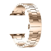 For Apple Watch 42mm / 41mm / 40mm / 38mm Side Release Stainless Steel Watch Band(Rose Gold)