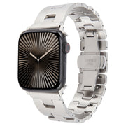For Apple Watch 42mm / 41mm / 40mm / 38mm Quick Release Stainless Steel Watch Band(Silver)
