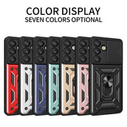 For Samsung Galaxy S25 5G Sliding Camera Cover Design TPU+PC Phone Case(Blue)