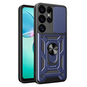 For Samsung Galaxy S25 Ultra 5G Sliding Camera Cover Design TPU+PC Phone Case(Blue)