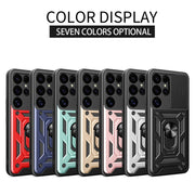 For Samsung Galaxy S25 Ultra 5G Sliding Camera Cover Design TPU+PC Phone Case(Blue)