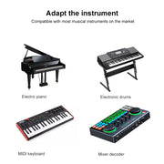3 in 1 8 Pin, Type-C, Micro USB to USB-B MIDI Instruments Printer Cable, Length: 1m, Length:1m(Black)