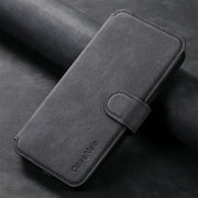 For iPhone 16 Pro CaseNeo MagSafe RFID Anti-theft Retro Leather Phone Case(Black)