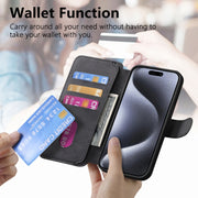 For iPhone 16 Pro CaseNeo MagSafe RFID Anti-theft Retro Leather Phone Case(Black)