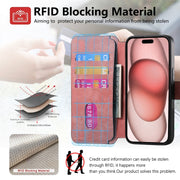 For iPhone 16 Pro CaseNeo MagSafe RFID Anti-theft Retro Leather Phone Case(Pink)