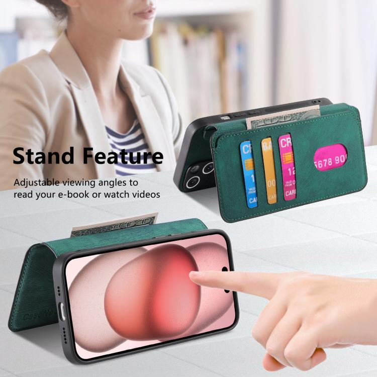 For iPhone 16e CaseNeo MagSafe RFID Anti-theft Retro Leather Phone Case(Green) - iPhone 16e Cases by CaseNeo | Online Shopping South Africa | PMC TechLife | Buy Now Pay Later Mobicred