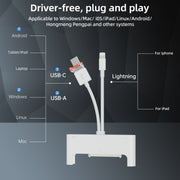 NK-1046TL Pro USB-C / Type-C, 8 Pin, USB to USB-C / Type-C, USB, SATA Interface Multi-function Adapter(White)