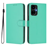 For Boost MobIle Celero 5G 2024 / 3 5G Skin Feel Solid Color Leather Phone Case with Lanyard(Green)