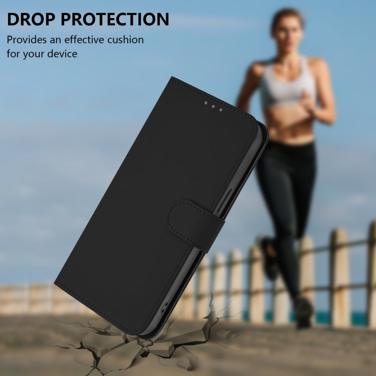 For Ulefone Note 17 Pro Skin Feel Solid Color Leather Phone Case with Lanyard(Black) - Ulefone Cases by PMC Jewellery | Online Shopping South Africa | PMC Jewellery | Buy Now Pay Later Mobicred