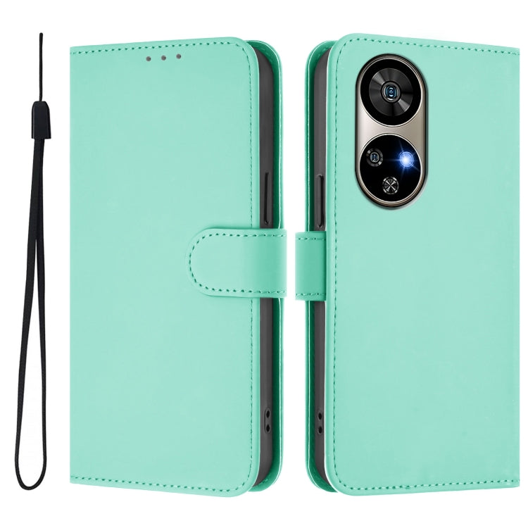 For Ulefone Note 17 Pro Skin Feel Solid Color Leather Phone Case with Lanyard(Mint Green) - free shipping - PMC Jewellery - Order now!