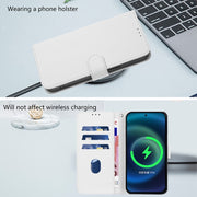 For Ulefone Note 17 Pro Skin Feel Solid Color Leather Phone Case with Lanyard(White)