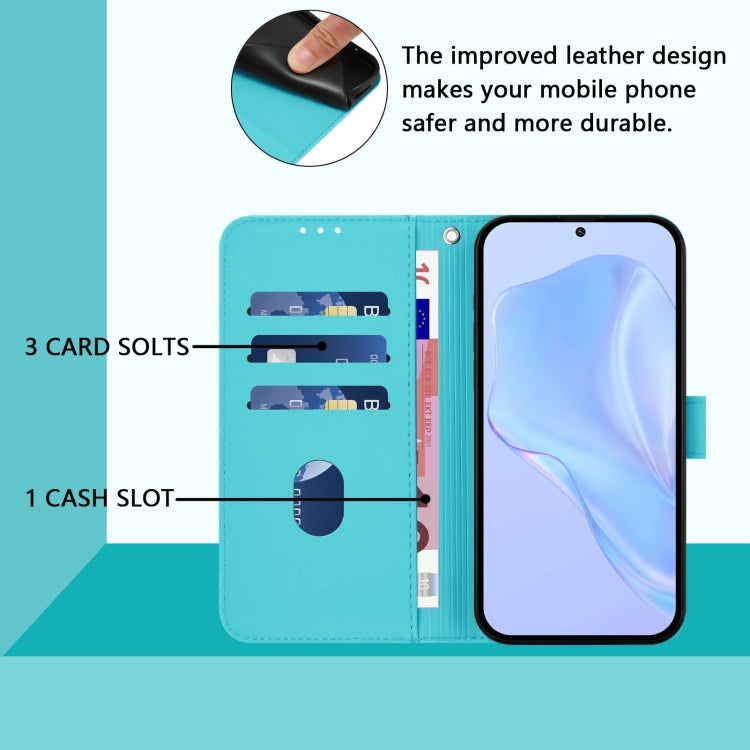 For Ulefone Note 17 Pro Skin Feel Solid Color Leather Phone Case with Lanyard(Lake Blue) - Ulefone Cases by PMC Jewellery | Online Shopping South Africa | PMC Jewellery | Buy Now Pay Later Mobicred