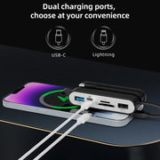 NK-1058 USB-C / Type-C, 8 Pin, USB Interface 6 in 1 Multi-function Adapter(Black)
