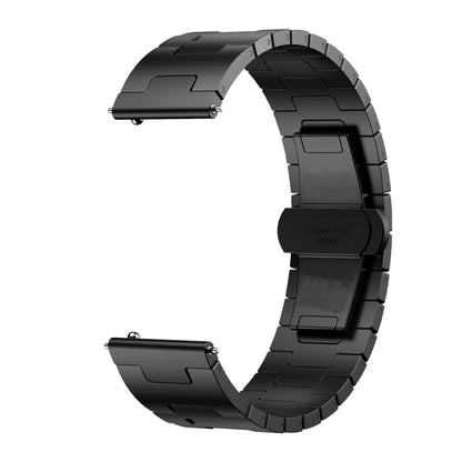 For Huawei GT4 46mm / GT5 46mm / GT5 Pro 22mm H-shaped Butterfly Buckle Stainless Steel Watch Band(Black) - 22mm Bands by PMC Jewellery | Online Shopping South Africa | PMC Jewellery | Buy Now Pay Later Mobicred