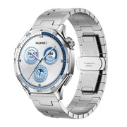 For Huawei GT4 46mm / GT5 46mm / GT5 Pro 22mm H-shaped Butterfly Buckle Stainless Steel Watch Band(Silver)