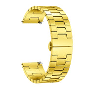 For Huawei GT4 46mm / GT5 46mm / GT5 Pro 22mm H-shaped Butterfly Buckle Stainless Steel Watch Band(Gold)