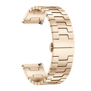 For Huawei GT4 46mm / GT5 46mm / GT5 Pro 22mm H-shaped Butterfly Buckle Stainless Steel Watch Band(Rose Gold)