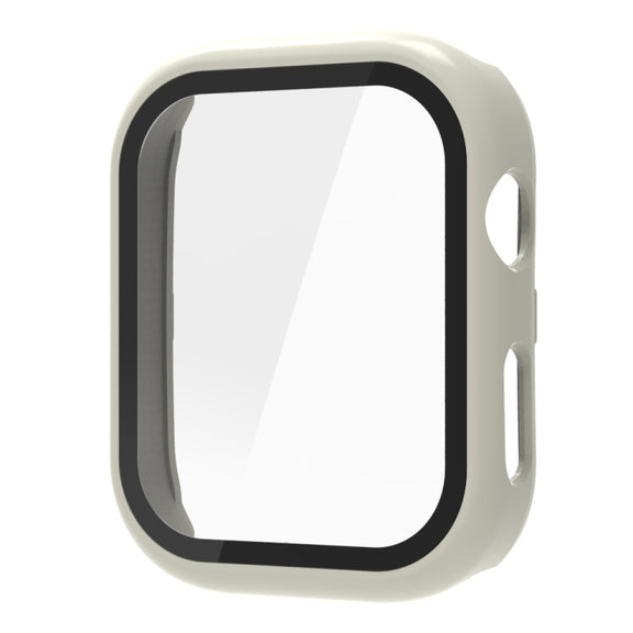 For Huawei Watch D2 Tempered Glass Film Integrated PC Watch Protective Case(Ivory White)