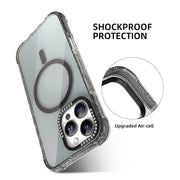For iPhone 16 Mutural Blink Series Glitter Edge MagSafe Magnetic Phone Case(Black)