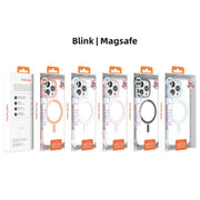 For iPhone 16 Pro Max Mutural Blink Series Glitter Edge MagSafe Magnetic Phone Case(White)