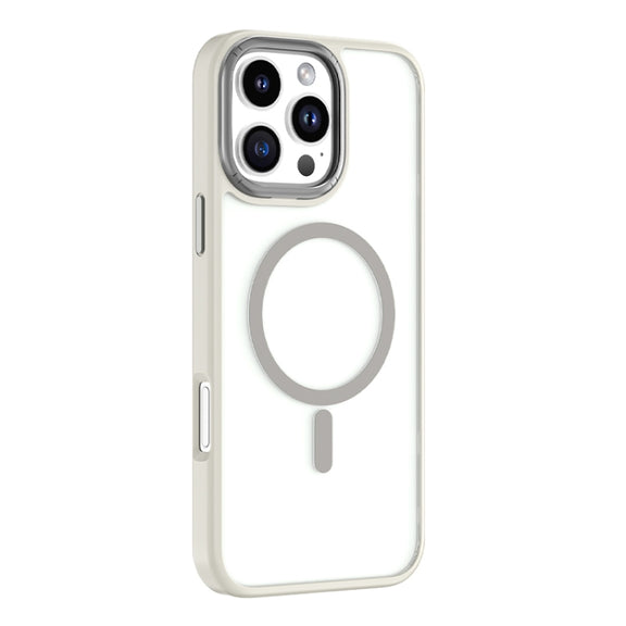 For iPhone 16 Pro Mutural Skin Feel Series Frosted MagSafe Magnetic Phone Case(Grey)