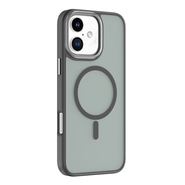 For iPhone 16 Mutural Skin Feel Series Frosted MagSafe Magnetic Phone Case(Black)