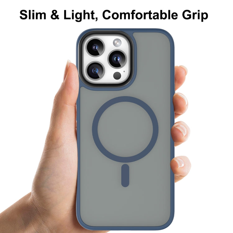 For iPhone 16 Pro Mutural Skin Feel Series Frosted MagSafe Magnetic Phone Case(Grey)
