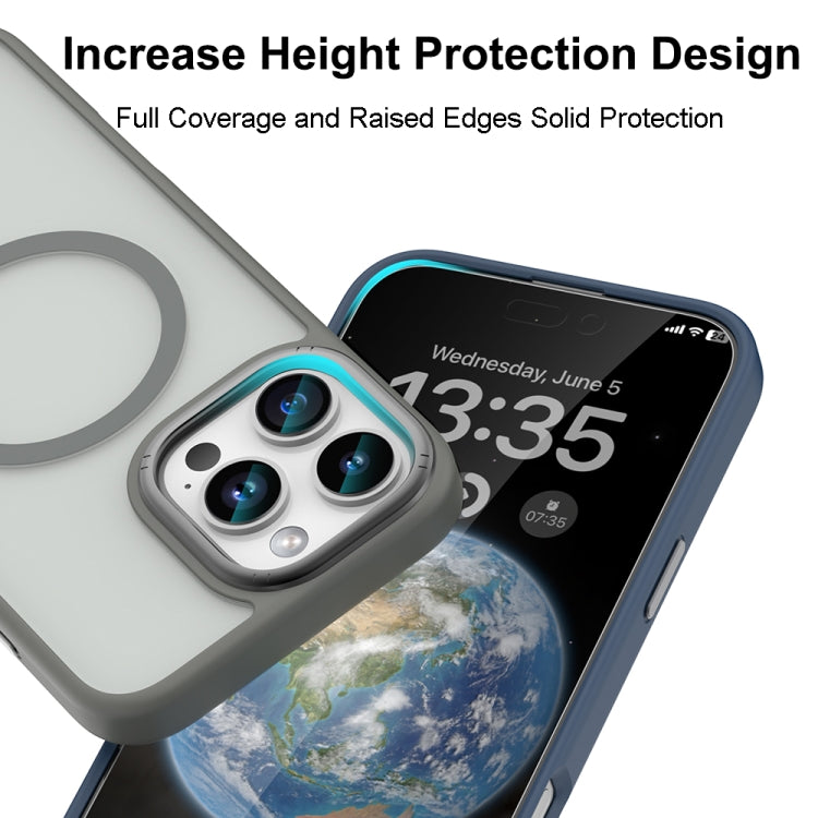For iPhone 16 Pro Mutural Skin Feel Series Frosted MagSafe Magnetic Phone Case(Grey)