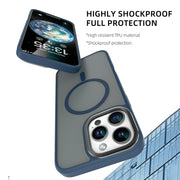 For iPhone 16 Pro Mutural Skin Feel Series Frosted MagSafe Magnetic Phone Case(Grey)
