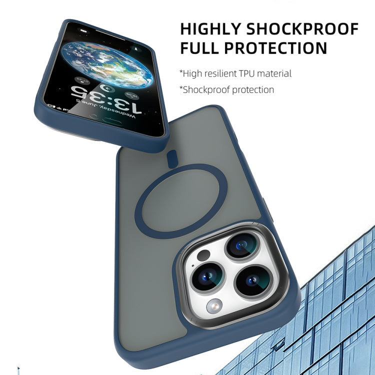 For iPhone 16 Pro Mutural Skin Feel Series Frosted MagSafe Magnetic Phone Case(Grey)