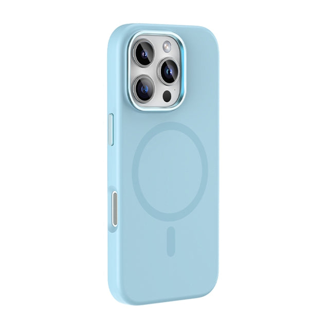 For iPhone 16 Pro Max Mutural Karen Series Liquid Silicone MagSafe Magnetic Phone Case(Sky Blue)