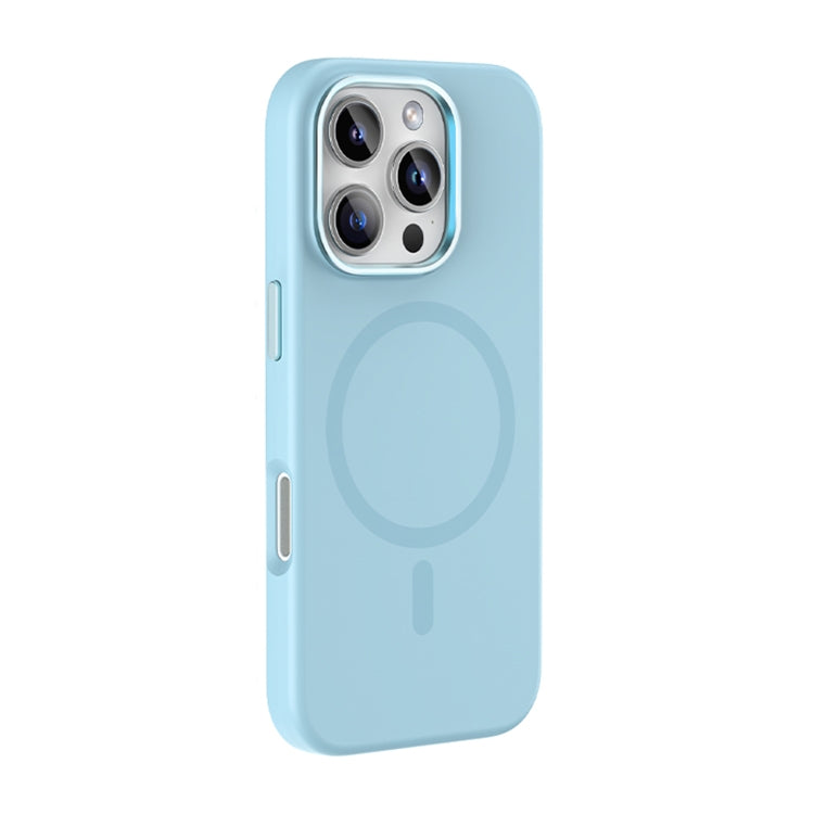 For iPhone 16 Pro Mutural Karen Series Liquid Silicone MagSafe Magnetic Phone Case(Sky Blue) - iPhone 16 Pro Cases by Mutural | Online Shopping South Africa | PMC Jewellery | Buy Now Pay Later Mobicred