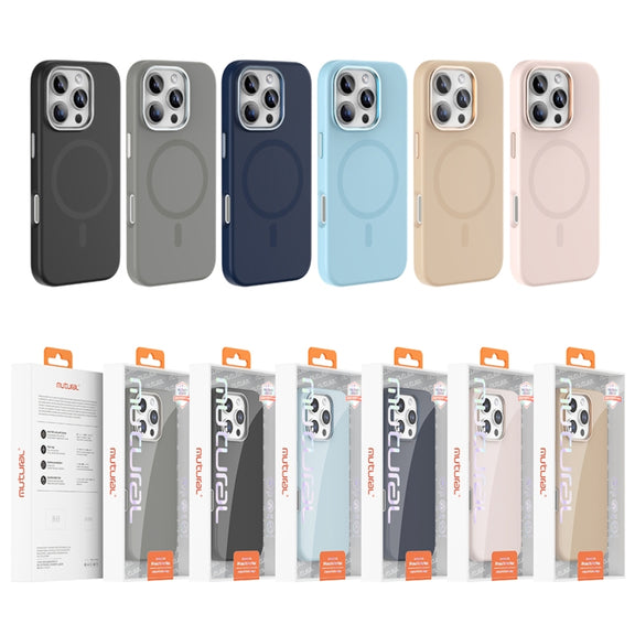 For iPhone 16 Pro Mutural Karen Series Liquid Silicone MagSafe Magnetic Phone Case(Pink)