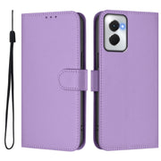 For Motorola Moto G Power 5G 2024 Skin Feel Solid Color Leather Phone Case with Lanyard(Lavender Purple)