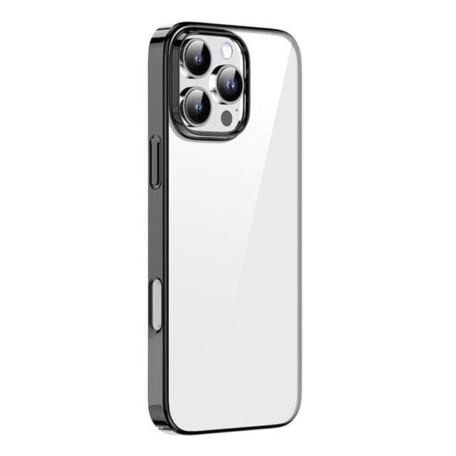 For iPhone 16 Pro Mutural Jiantou Series Electroplating Hybrid PC Phone Case(Black)