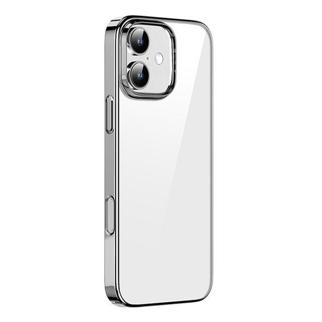 For iPhone 16 Mutural Jiantou Series Electroplating Hybrid PC Phone Case(Grey)