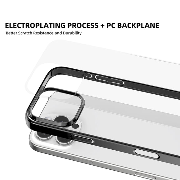 For iPhone 16 Pro Max Mutural Jiantou Series Electroplating Hybrid PC Phone Case(Mocha Gold)