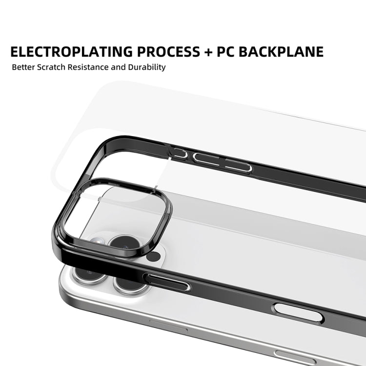 For iPhone 16 Mutural Jiantou Series Electroplating Hybrid PC Phone Case(Grey)