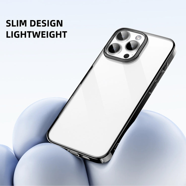 For iPhone 16 Pro Max Mutural Jiantou Series Electroplating Hybrid PC Phone Case(Dark Blue)