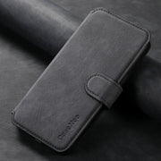 For Motorola Moto G 5G 2024 CaseNeo MagSafe RFID Anti-theft Retro Leather Phone Case(Black)