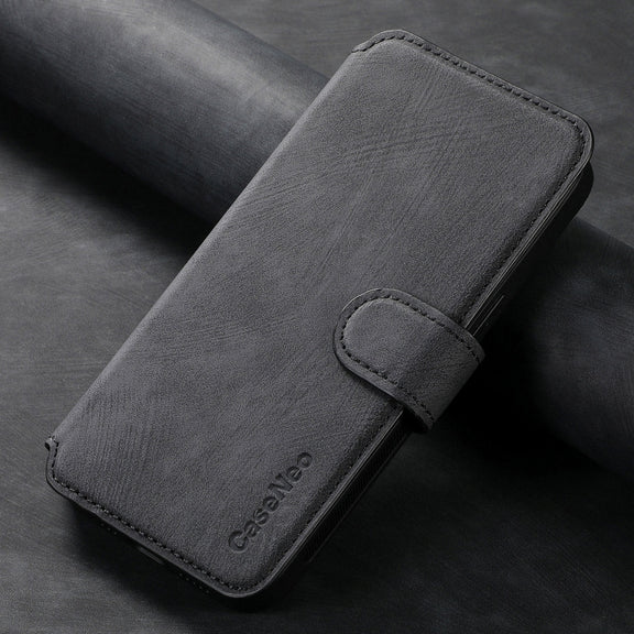 For Motorola Moto G 5G 2024 CaseNeo MagSafe RFID Anti-theft Retro Leather Phone Case(Black)