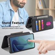 For Motorola Moto G 5G 2024 CaseNeo MagSafe RFID Anti-theft Retro Leather Phone Case(Black)