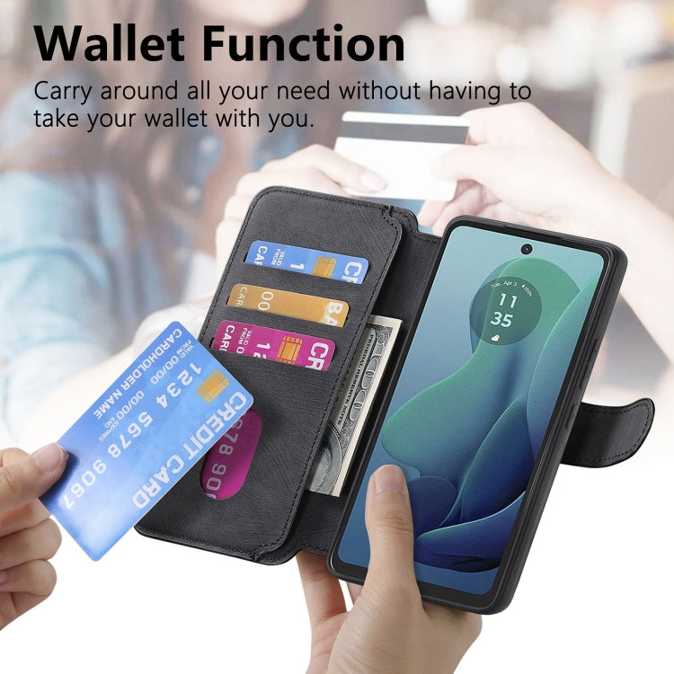 For Motorola Moto G 5G 2024 CaseNeo MagSafe RFID Anti-theft Retro Leather Phone Case(Black)