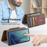 For Motorola Moto G 5G 2024 CaseNeo MagSafe RFID Anti-theft Retro Leather Phone Case(Brown)