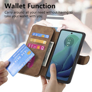 For Motorola Moto G 5G 2024 CaseNeo MagSafe RFID Anti-theft Retro Leather Phone Case(Brown)