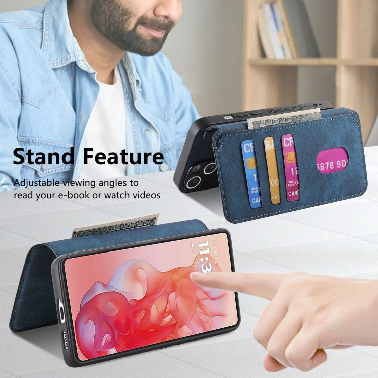 For Motorola Moto G Stylus 5G 2024 CaseNeo MagSafe RFID Anti-theft Retro Leather Phone Case(Blue) - free shipping - PMC Jewellery - Order now!